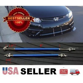 Unbrand Blue 8-11"adjustable extension Rod Bumper Lip Diffuser splitter For Benz !!USA!!