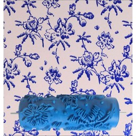 Psivika 5" Art Roller DIY Patterned Paint Roller Wall Painting Pattern Roller Decorative Texture Roller Rubber Roller (5GT072)