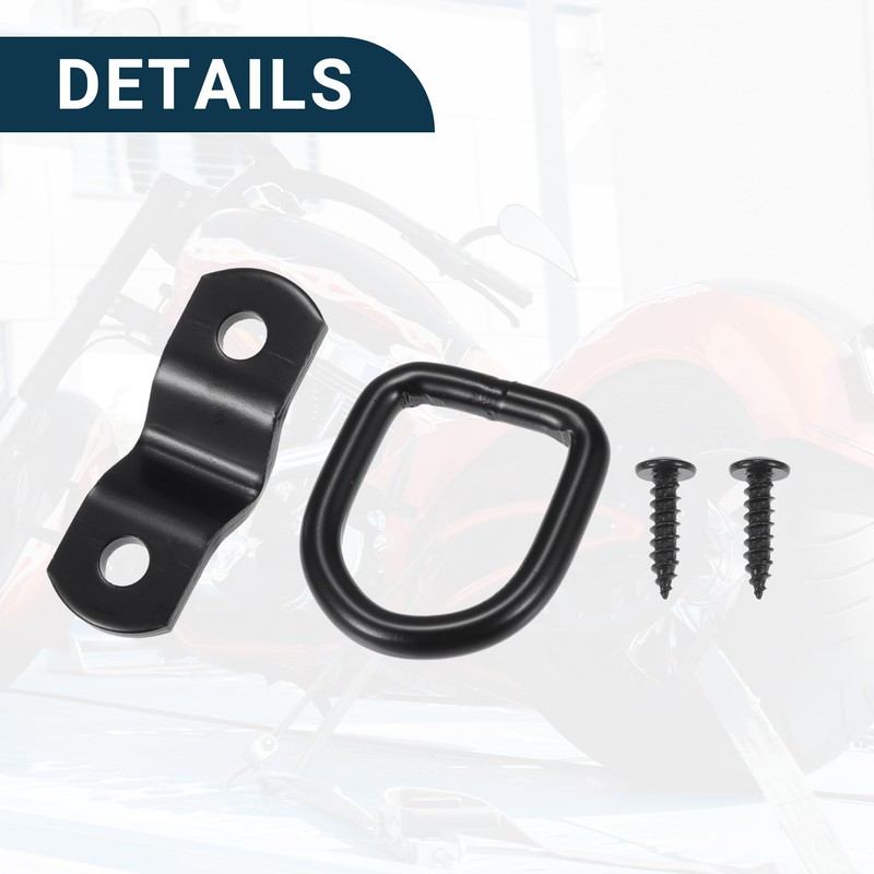 TUCKBOLD Car D-Ring Mounting Strap Rings 1/4 Inch Multi-Purpose Anchor