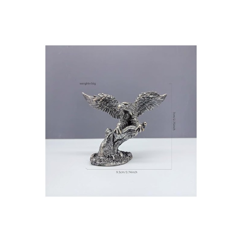 Hosoncovy Small Eagle Figurine Ornament Resin Eagle Sculpture Eagle Statue