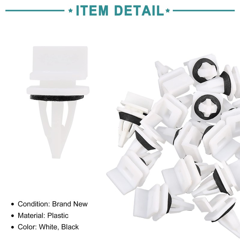 ACROPIX Car Rivets 91513-SM4-000 Bumper Fender Fastener Clips for Honda