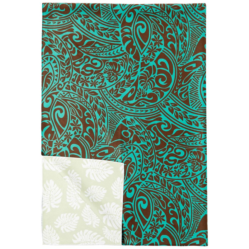 1SP-THT-GRN "Dry Hawaiian Bath Towel" Tahitian Green Photocatalyst Microfiber, 35.4