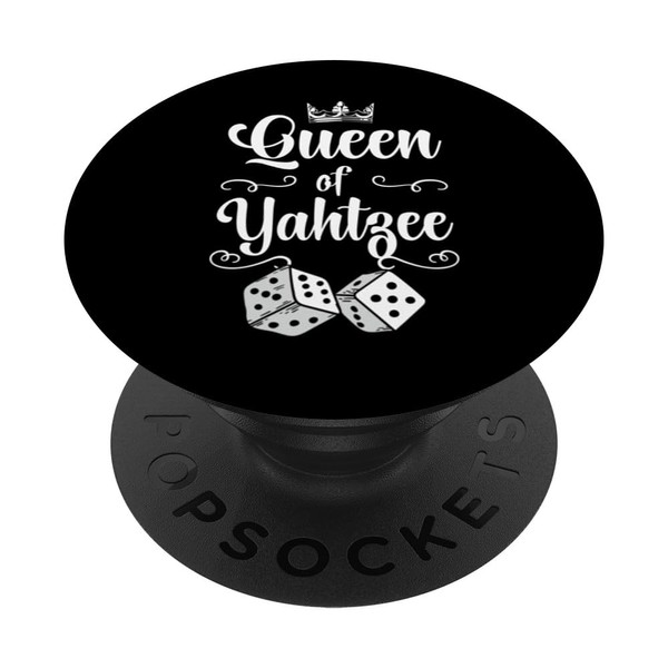 Queen Of Yahtzee Game Night PopSockets with Interchangeable PopGrip