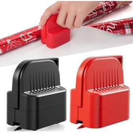 Yuentoen Wrapping Paper Cutter with Wheels, Paper Cutter, Wrapping Paper Cutter with 2 Replacement Blades, Wrapping Paper Roll Cutting Tool for Various Rolls and Papers (Pack of 2)