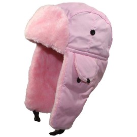Best Winter Hats Big Kids Nylon Russian/Aviator Winter Cap (One Size) - Light Pink