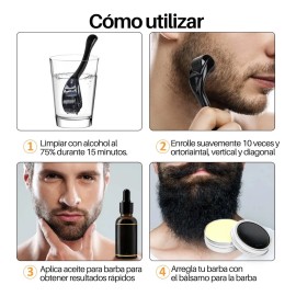 Beard, Mustache, and Razor Care Kit for Men, 5-Piece