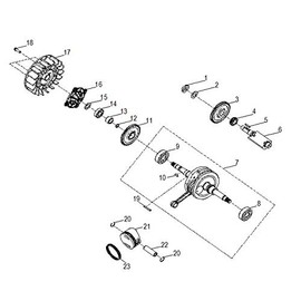 Polaris RZR Piston Ring Set, Genuine OEM Part 0454589, Qty 1