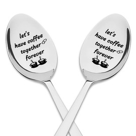 Funny Coffee Spoons Gift for Couple Valentines Gifts for Husband Boyfriend Gifts from Girlfriend Wife Birthday Gifts for Women Friends Graduation Gifts for Daughter Son from Mum and Dad Presents
