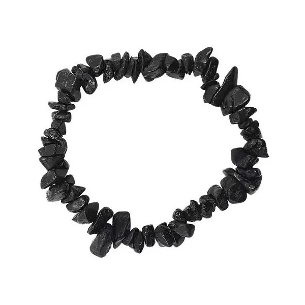 Jextech Pulsera Turmalina Negra Natural Gema Curativa Protección