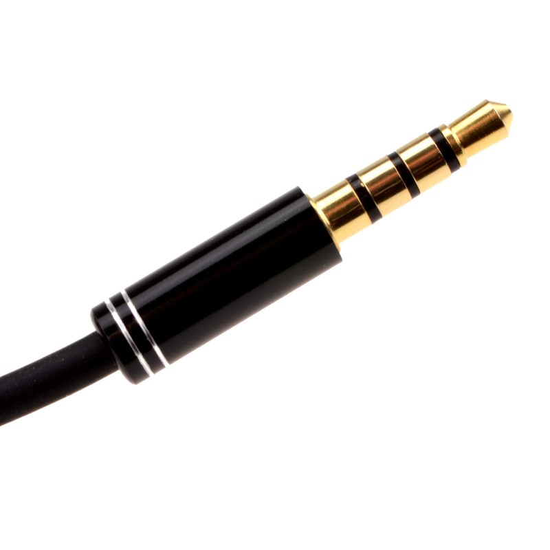 Professional 4-Pin 3.5 mm Jack Male Audio Cable TPE Rubber