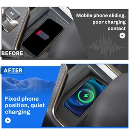 SXCY for 2024 2025 2026 Lexus GX Accessories 2024 2025 2026 GX550 Wireless Charging Protective Mats 2024 2025 2026 GX Accessories Center Console Inserts Liner Anti-Slip Anti-Dust Waterproof Mats