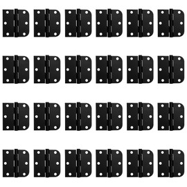 Zion Round & Square Matte Black Hinges - Bundles (24 Pack)