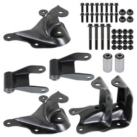 Leaf Spring Shackle & Bracket Kit Set Rear Replacement for Ranger 1986 1987 1988 1989 1900 1991 1992 1993 1994 1995 1996 1997 1F7028205 4L5Z5775AA E3TZ5775B ZZM028205 F57Z5775A ZZM128206