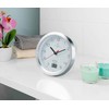 St Leonhard Bathroom Clock, Bathroom Wall Clock with LCD Thermometer