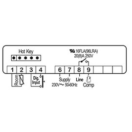 Dixell XR02CX-5N0C1 Electronic Controller for Frenox VNL14-3T, VNLF14-3T, VNL7-ST, VNNF14-3T, MCC-Trading-International RC700, HSA2600