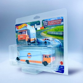 KLAS 4x Car Keeper TEAM TRANSPORT Hot Wheels Protector Cases - Crystal Clear Stackable/Display Clamshell Team Transport Hot Wheels Protective Cases For 1:64 Scale Car Collectors