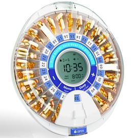 Windtrace Automatic Pill Dispenser for Elderly, Electronic Pill Organizer with Alarm & Light, 28 Day Smart Timed Medication Dispenser, Timed Pill Dispenser Machine for Prescriptions & Vitamins