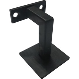 Halcö Handrail Support with Screw Mounting, Handrail Holder Wall Distance 78 mm, Handrail Bracket Iron Galvanised Black