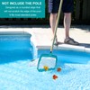 POOLWHALE Professional Pool Skimmer Net, Heavy Duty Swimming Leaf Rake