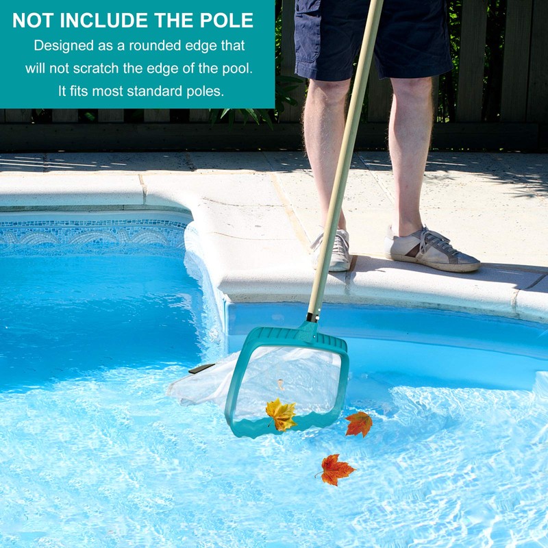 POOLWHALE Professional Pool Skimmer Net, Heavy Duty Swimming Leaf Rake