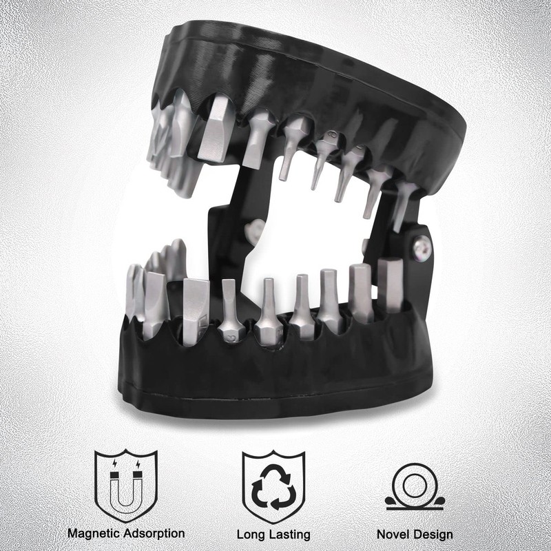 Denture Drill Bit Holder with 28 Bits fits 1/4 Inch