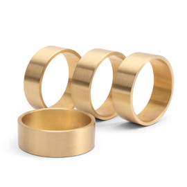 draadwerk® Napkin Rings Set of 4 | Genuine Brass | Elegant Design | Perfect Accents for Christmas, Dinner Parties, Holidays, Weddings | Ideal Gift for Special Occasions (4, Gold)