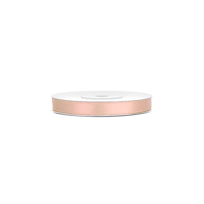 Satin Ribbon Light Peach 6 mm/25 m