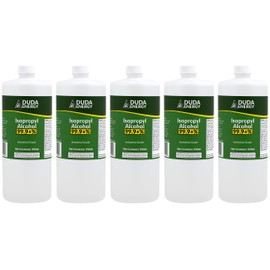 Duda Energy 5 x 950ml Bottle of 99.9+% Pure Isopropyl Alcohol Industrial Grade IPA, 1.25 Gallons Total (IPA-1L-QTY05)