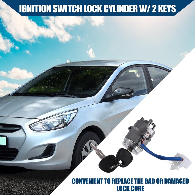 Hihaha No.81-20-1EA00 Car Ignition Switch Lock Cylinder with 2 Keys