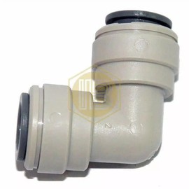 John Guest Equal Elbow 3/8 inch Tube OD x 3/8 inch Tube OD (one supplied)
