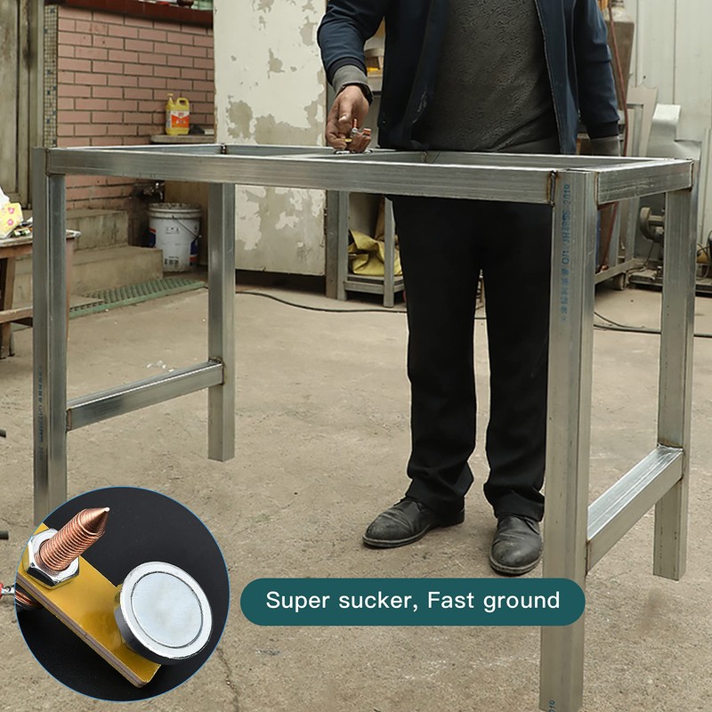 Worldity 2 Pcs Magnetic Welding Head and Clamps with Large