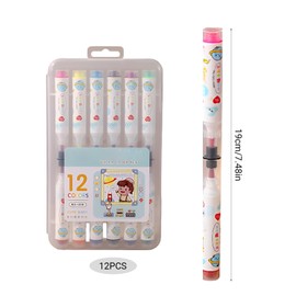 Washable Markers,Seal watercolor pen,12 Bright Colors, Washable and Non-toxic,Very Suitable for Art and Painting，Art Supplies, Colouring, Drawing