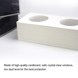300 Cardboard Coin Holders In 6 Assorted Sizes, with 6 Sheets Coin Pocket Pages, for Coin Collection