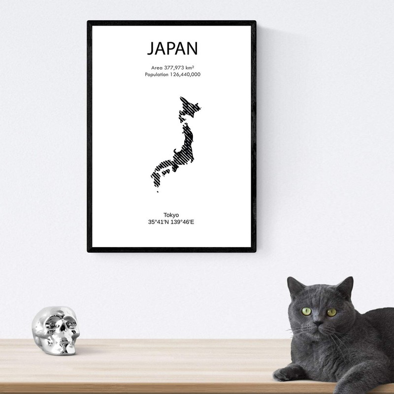 Pack of Posters and Monuments Countries City Map Tokyo, Mount