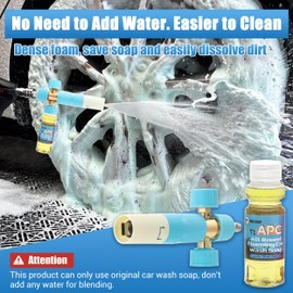 Tool Daily Original Soap Foam Cannon for Pressure Washer, 20 Pack Foaming Car Wash Soap, 5 Power Washer Nozzle Tips, 1/4 Inch Quick Connect