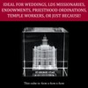 Ringmasters Crystal Cube Desk Decor LDS Temple Paper Weights for