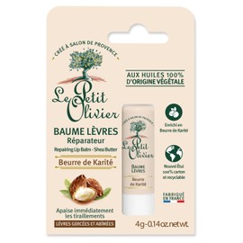 LE PETIT OLIVIER - Lip Balm Repairs - Shea Butter - Repairs & Soothes - Cracked and Damaged Lips - Oils from 100% Plant Origin - Made in France - 4g