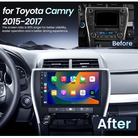 Car Stereo Radio for Toyota Camry 2015 2016 2017: 10 Inch HD with Wireless Carplay Android Auto - Bluetooth Backup Camere 5G WiFi Mirror Link GPS FM 2+64G