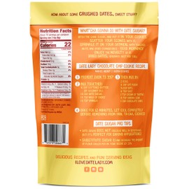 Organic Date Sugar, 1 lb | 100% Whole Food | Vegan, Paleo, Gluten-free & Kosher | 100% Ground Dates | Sugar Substitute and Alternative Sweetener for Baking | Contains Fiber from the Date (1 Bag)