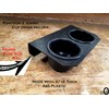 Pontoon Boat 2 Jumbo Cup Drink Holder Black Textured ABS