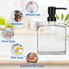 UHEY HOME Glass Hand Soap Dispenser Bathroom, 9.3oz Refillable Liquid