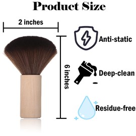 Turntable Vinyl Record Brush, Anti-Static Dust Record Cleaning Brush for Vinyl Albums LP CD Cartridge (Brown)