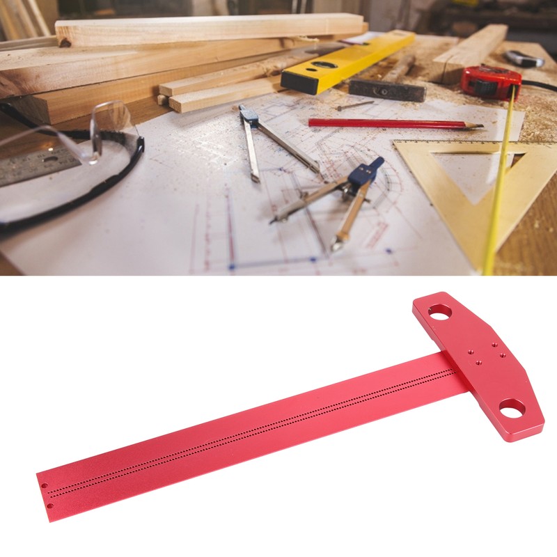 T Square Ruler Aluminum Alloy Removable Woodworking Scriber Art Framing