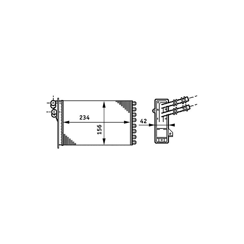 MAHLE AH 72 000S Heat Exchanger Interior Heating with Cover