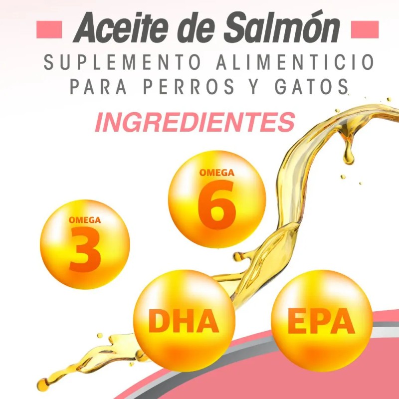 Aceite De Salmón Omega 3 Y 6 Para Perros Y