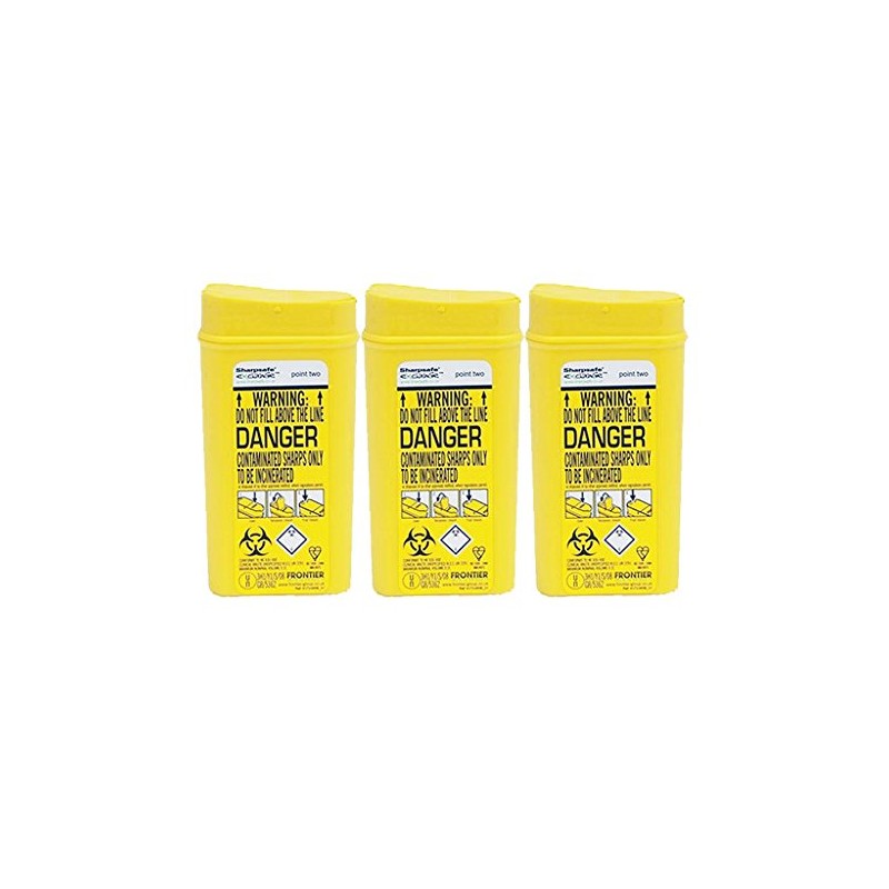 Sharpsafe Disposable Sharps Bin 0.2 litre - Pack of 3