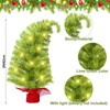 ShinyRelief 2ft Tabletop Whimsical Christmas Tree with Lights Bendable Lime