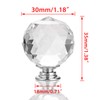IGNPION 8x30mm Crystal Glass Cabinet Handle Knobs Kitchen Drawer Door