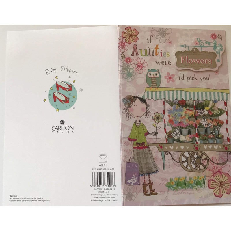 Contemporary Auntie Birthday Card