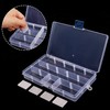 Gebildet 4pcs Transparent Plastic Storage Case, Accessory Parts Storage Box